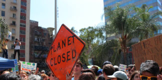 LA residents march on City Hall in global strike against climate change