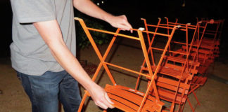 Late night Chair Stacker remains a mystery