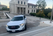 Suspected incapacitated driver drove onto AGC steps, arrested by LAPD