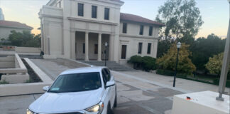 Suspected incapacitated driver drove onto AGC steps, arrested by LAPD
