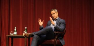 Adam Kinzinger speaks as Jack Kemp Distinguished Lecturer Rep Kinzinger