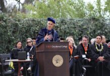 Oxy SJP protest and confrontation with security at Stritikus’s inauguration expose strong divides across campus communities