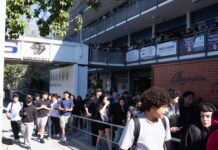 Local high school students participate in citywide protests