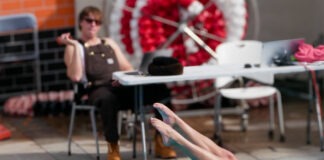 Jumping into spring: Violet Schultz and Nasir Luna make a splash